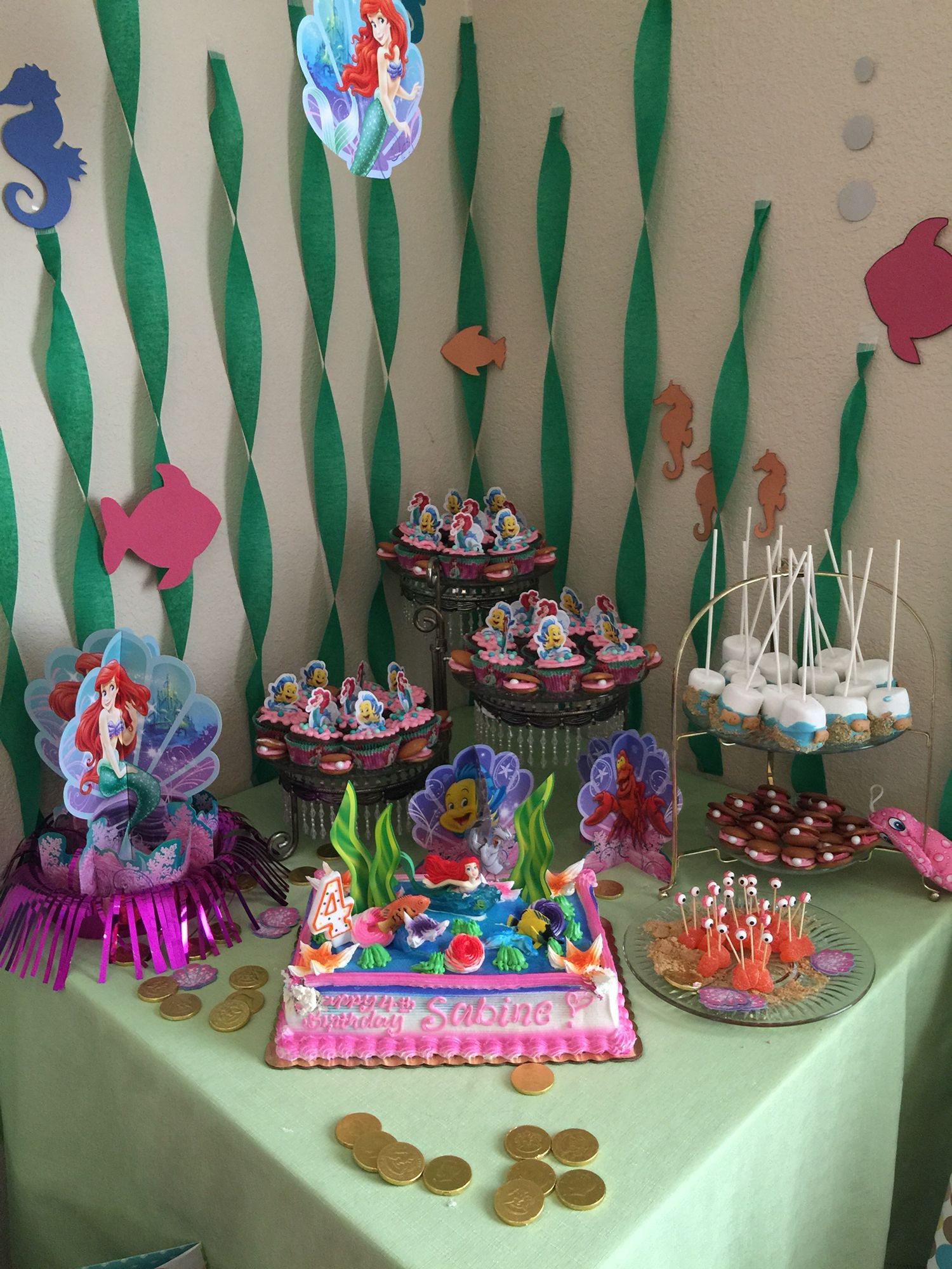 Little Mermaid Birthday Party Ideas Pinterest
 Little mermaid theme kids birthday party