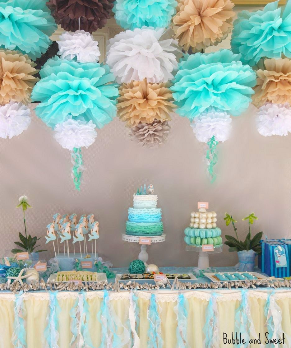 Little Mermaid Party Decorations Ideas
 Bubble and Sweet Lilli s 7th Birthday Party Mermaid Party