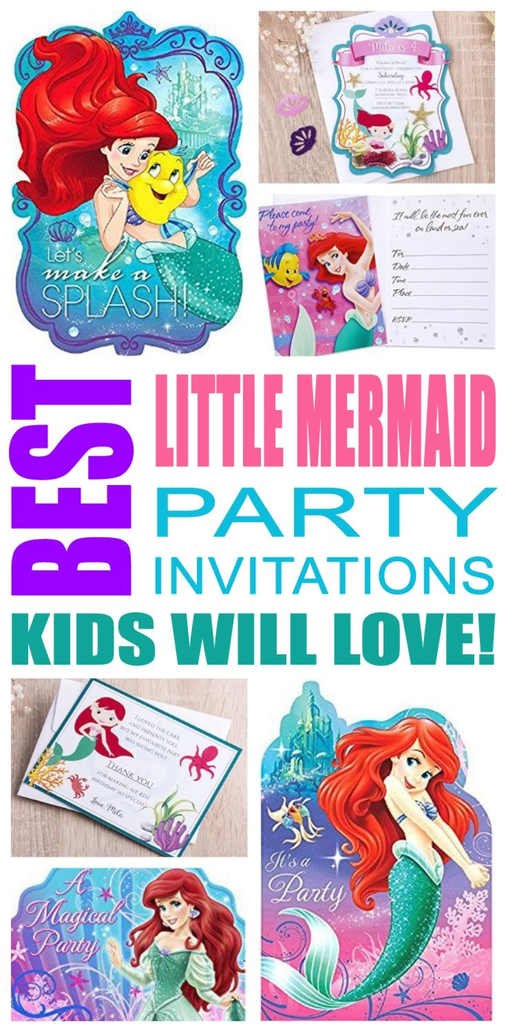 Little Mermaid Party Invitation Ideas
 Best Little Mermaid Party Invitations Kids Will Love
