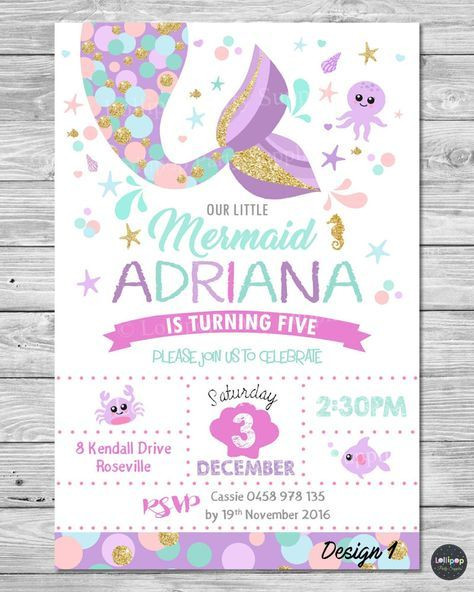 Little Mermaid Party Invitation Ideas
 23 Free Printable Birthday Invitations Downloadable