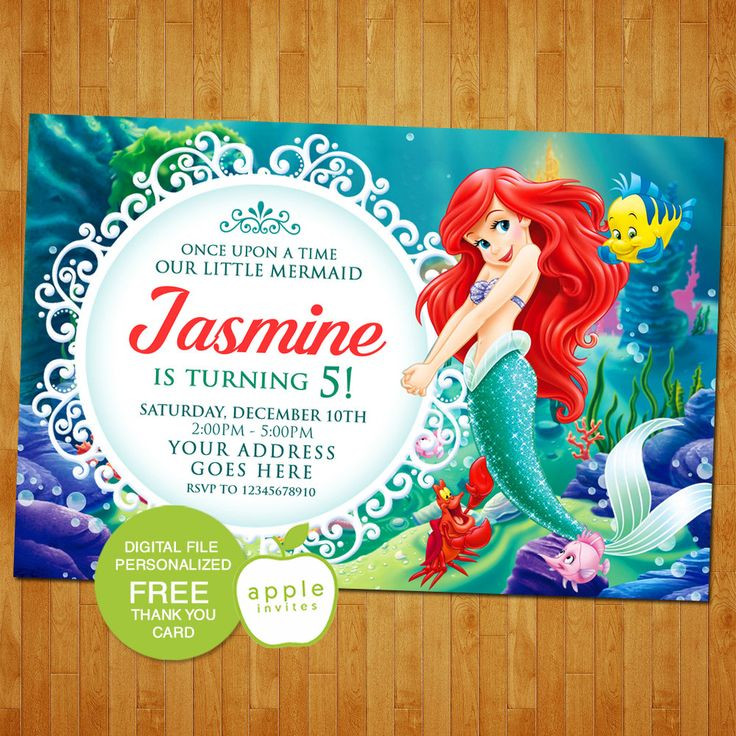 Little Mermaid Party Invitation Ideas
 The 25 best Little mermaid invitations ideas on Pinterest