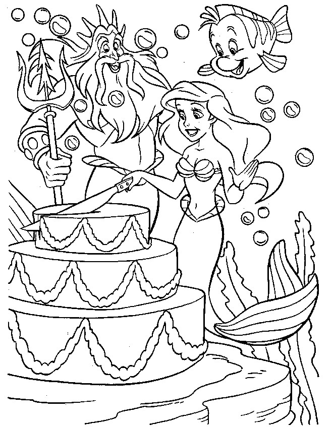 Little Mermaid Printable Coloring Pages
 Free Printable Little Mermaid Coloring Pages For Kids