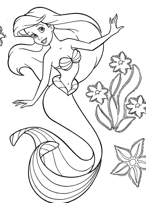Little Mermaid Printable Coloring Pages
 Little Mermaid Coloring Pages for Girls