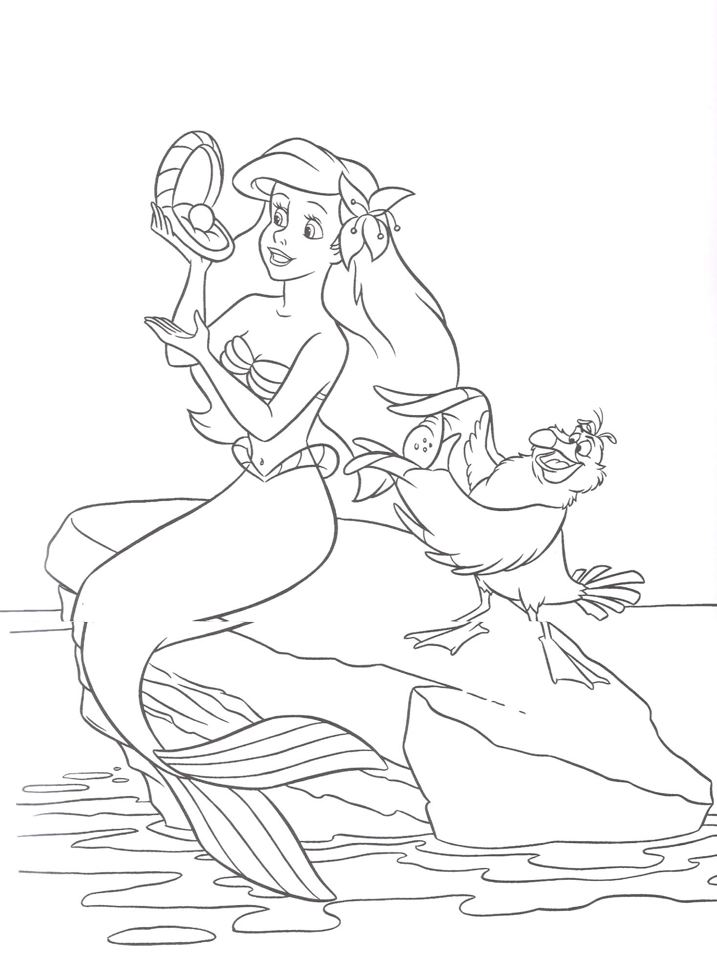 Little Mermaid Printable Coloring Pages
 Free Printable Little Mermaid Coloring Pages For Kids