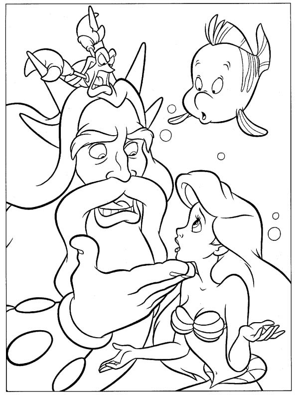 Little Mermaid Printable Coloring Pages
 The Little Mermaid Coloring Pages AllKidsNetwork