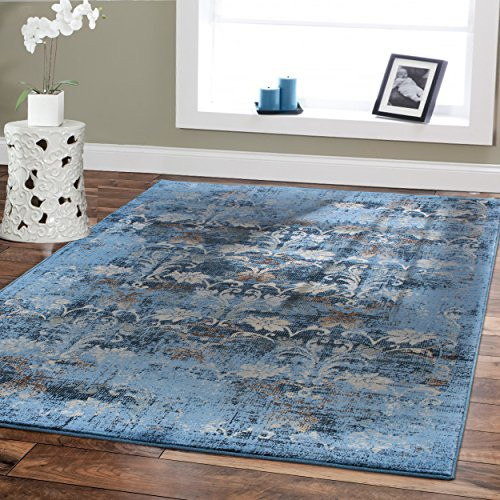 Living Room Area Rugs 8X10
 Premium Soft 8x11 Modern Rugs For Dining Room Blue Rugs