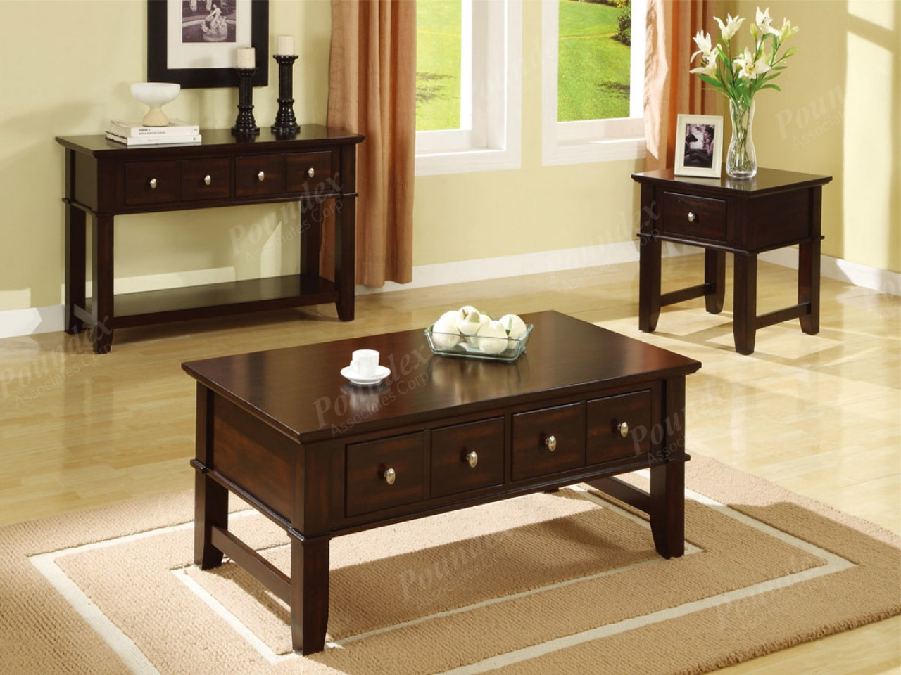 Living Room Coffee Table Sets
 Round coffee tables with drawers ashley living room table