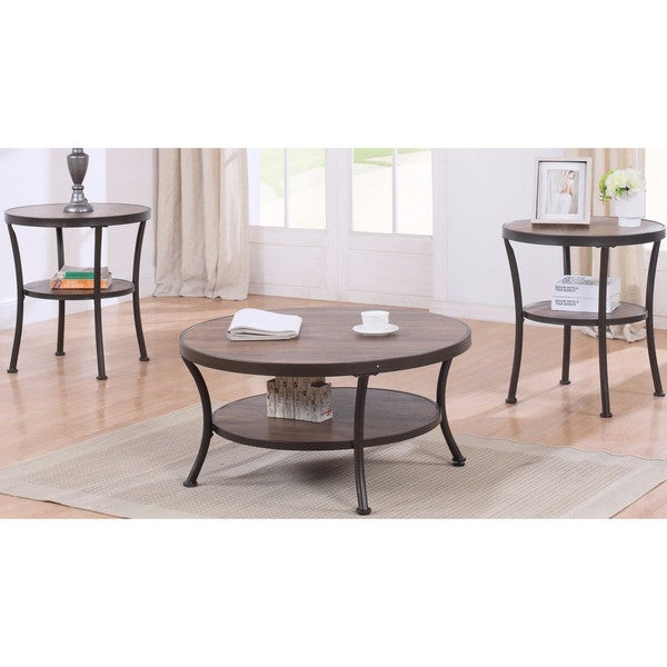 Living Room Coffee Table Sets
 Shop 3 Piece Modern Round Coffee Table and 2 End Tables