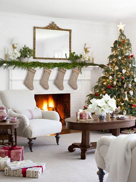 Living Room Tree Decoration
 60 Elegant Christmas Country Living Room Decor Ideas