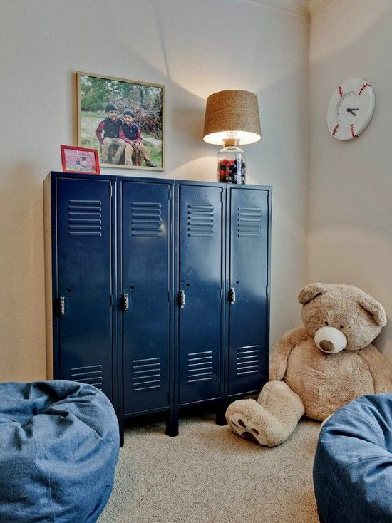 Lockers For Kids Room
 Love these blue lockers So great for organizing a kids