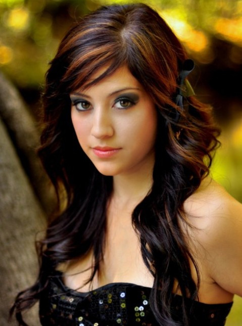 Long Dark Hairstyles
 Long Curly Hairstyles with Hair Highlights Hairstyles Weekly