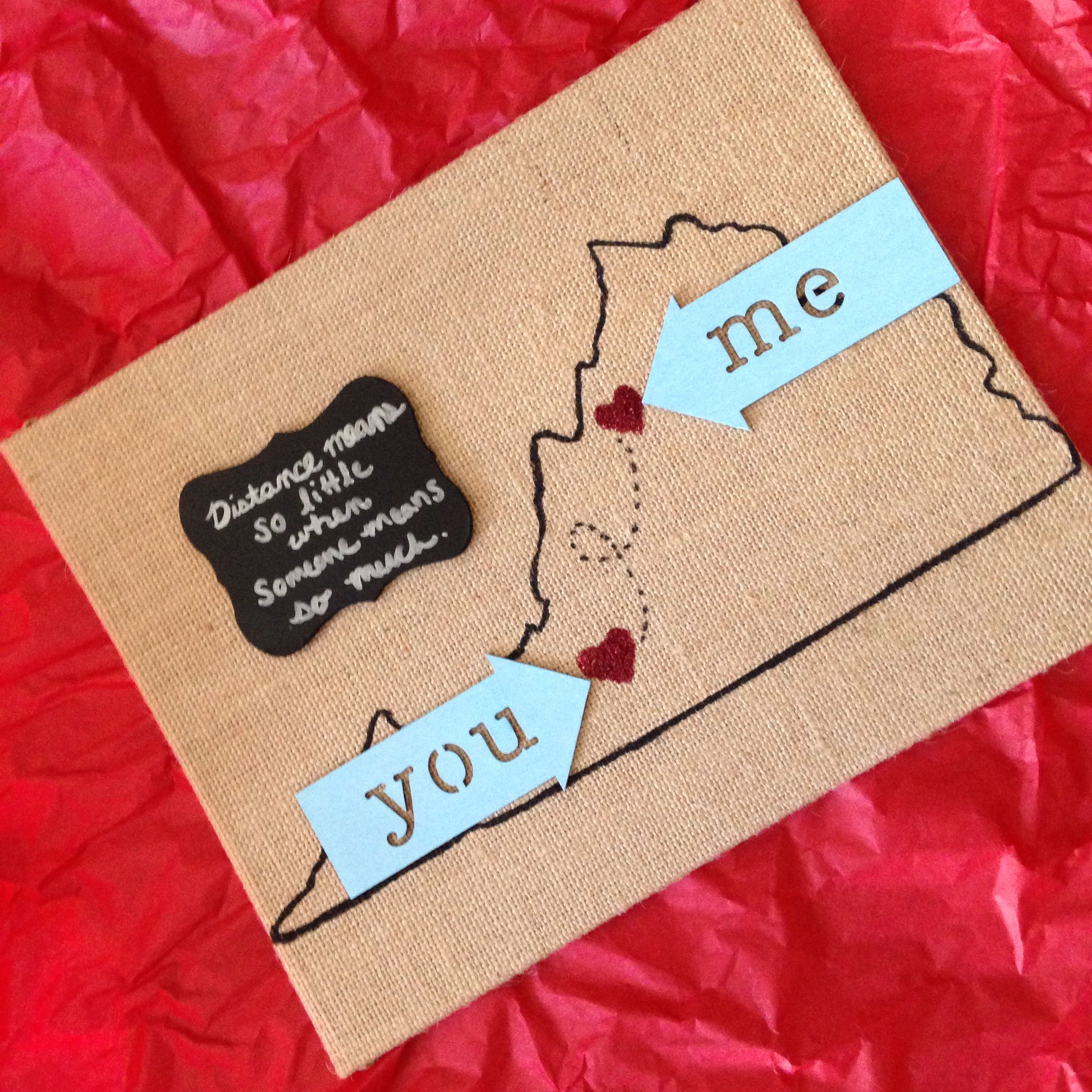 Long Distance Birthday Gift Ideas
 I m in a long distance relationship & I made this for my