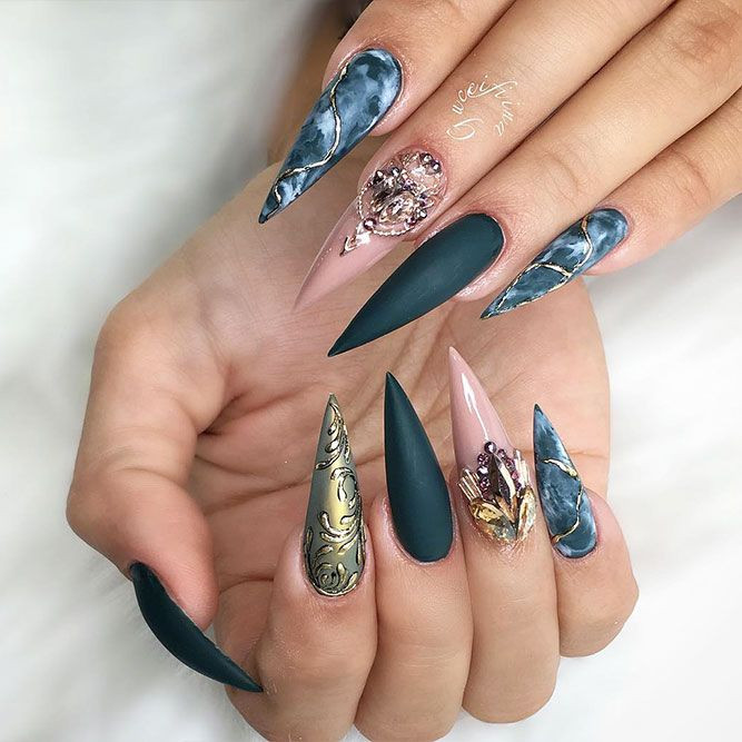 Long Hair Pretty Nails
 30 Ideas with Long Nails for Different Shapes