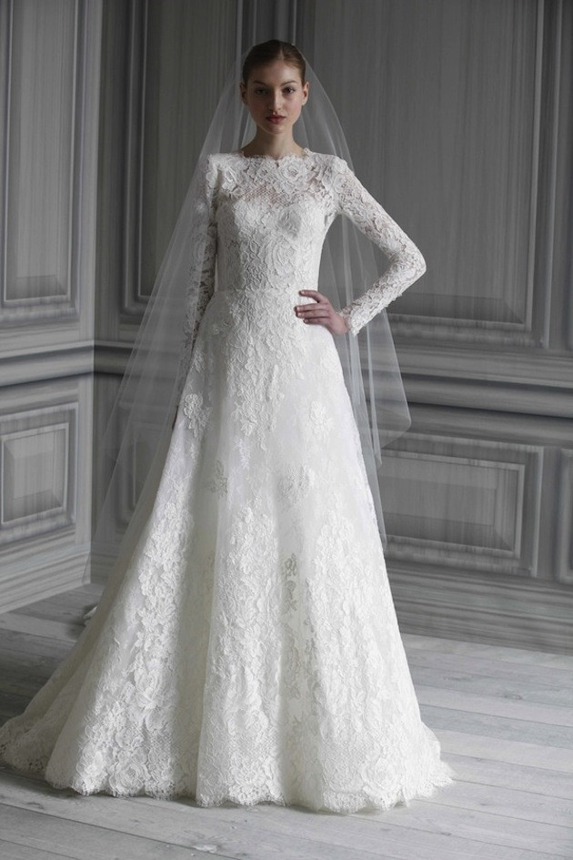 Long Sleeve Lace Wedding Gown
 30 Gorgeous Lace Sleeve Wedding Dresses