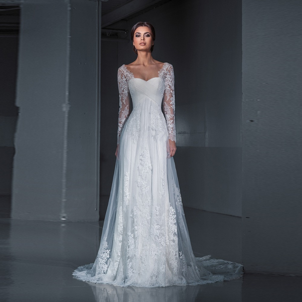 Long Sleeve Lace Wedding Gown
 New Design Mermaid Inside Wedding Dress 2017 Lace Bride