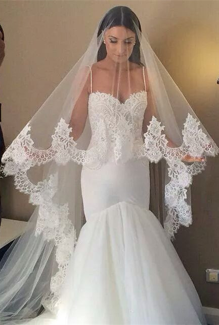 Long Wedding Veil
 2020 New Beautiful Wedding Veil From Babyonlinedress Lace