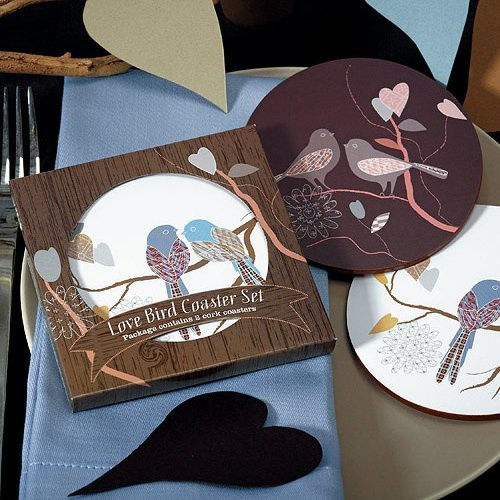 Love Bird Wedding Favors
 Love Birds Coasters for Wedding Favors