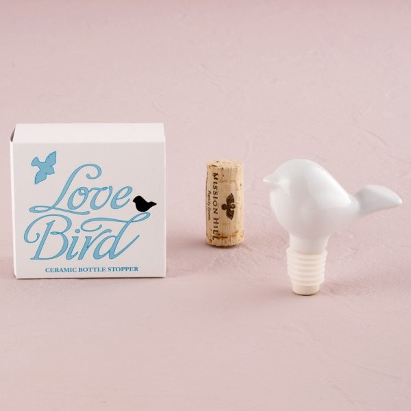 Love Bird Wedding Favors
 Ceramic Love Bird Wedding Favor Bottle Stoppers