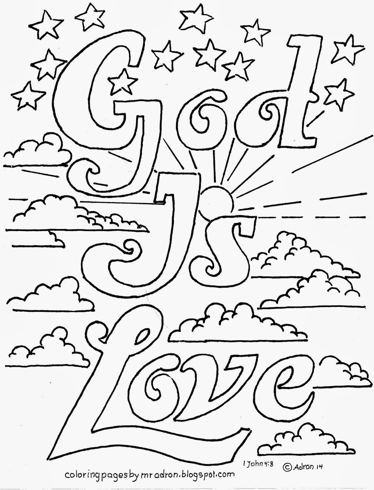 Love Coloring Pages For Kids
 Coloring Pages for Kids by Mr Adron God Is Love