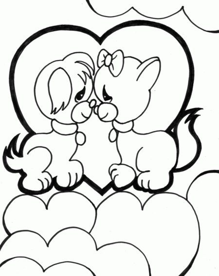 Love Coloring Pages For Kids
 Puppy Love Coloring Book Pages for Kids Disney Coloring