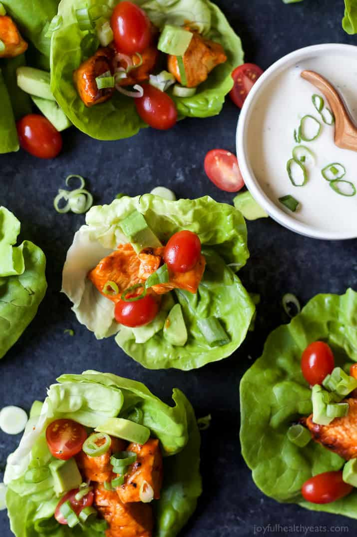 Low Calorie Wraps Recipes
 Grilled Buffalo Chicken Lettuce Wraps Appetizer