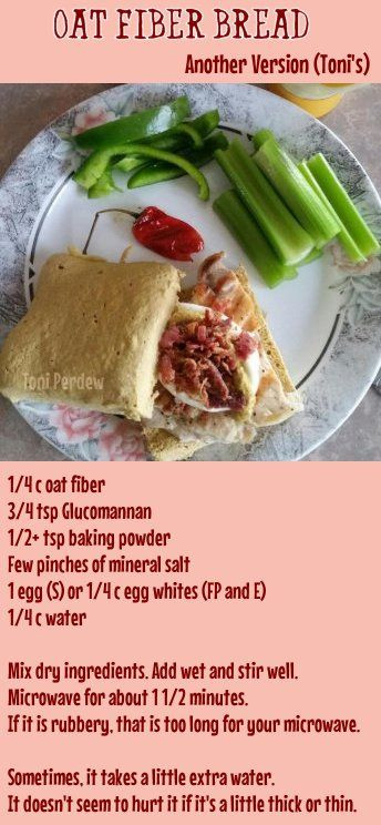 Low Carb No Dairy Recipes
 Oat Fiber Bread low carb gluten free dairy free THM FP