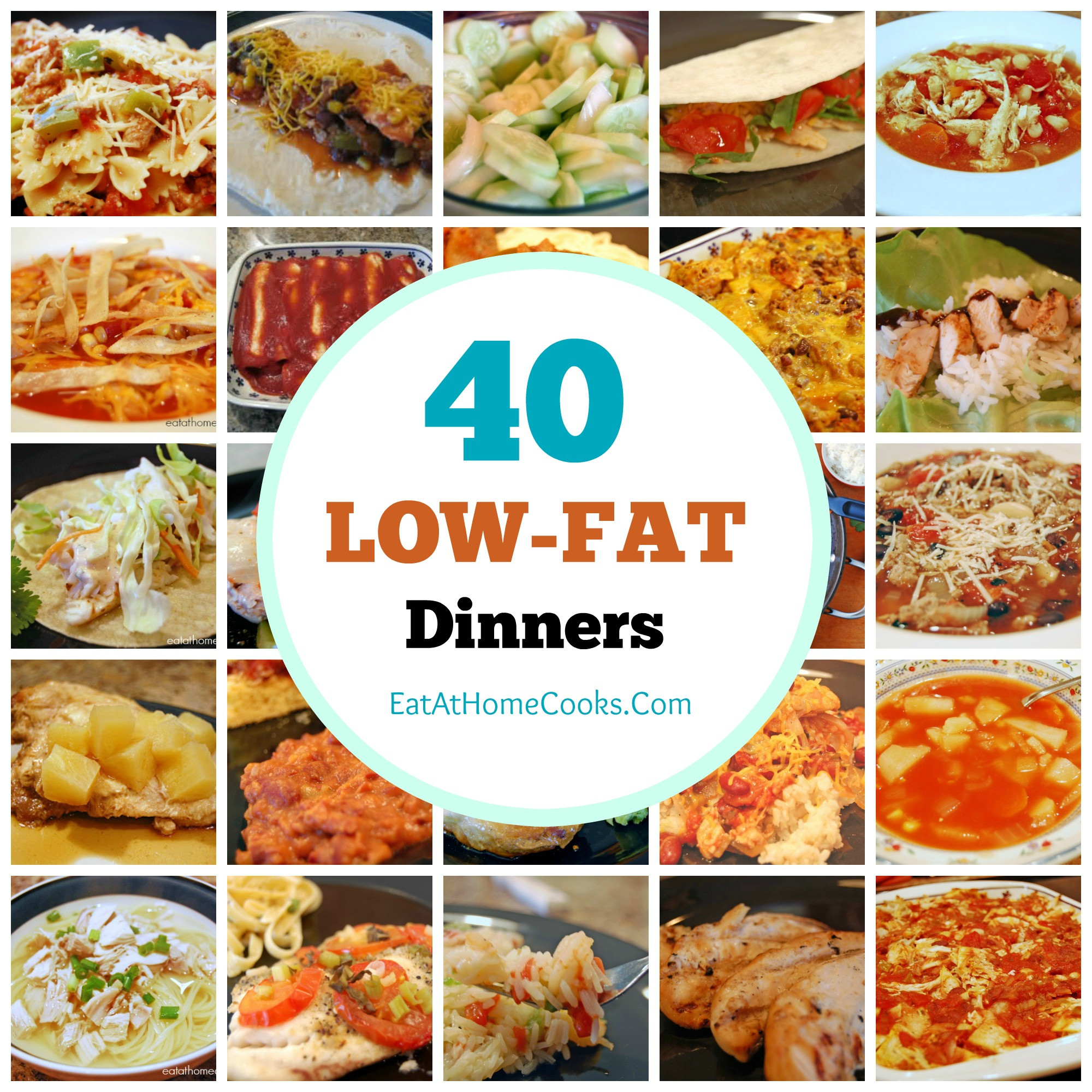 Low Cholesterol Dinners
 My Big Fat List of 40 Low Fat Recipes Eat at Home