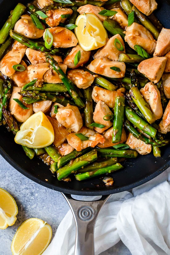 Low Cholesterol Recipes With Chicken
 Chicken and Asparagus Lemon Stir Fry Recipe Skinnytaste