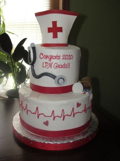 Lpn Graduation Party Ideas
 LPN Nurse Graduation Cake By CutiePieSweets on CakeCentral
