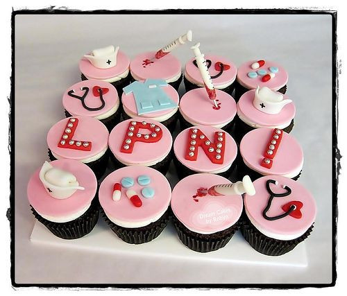 Lpn Graduation Party Ideas
 LPN Graduation Cupcakes Nurse