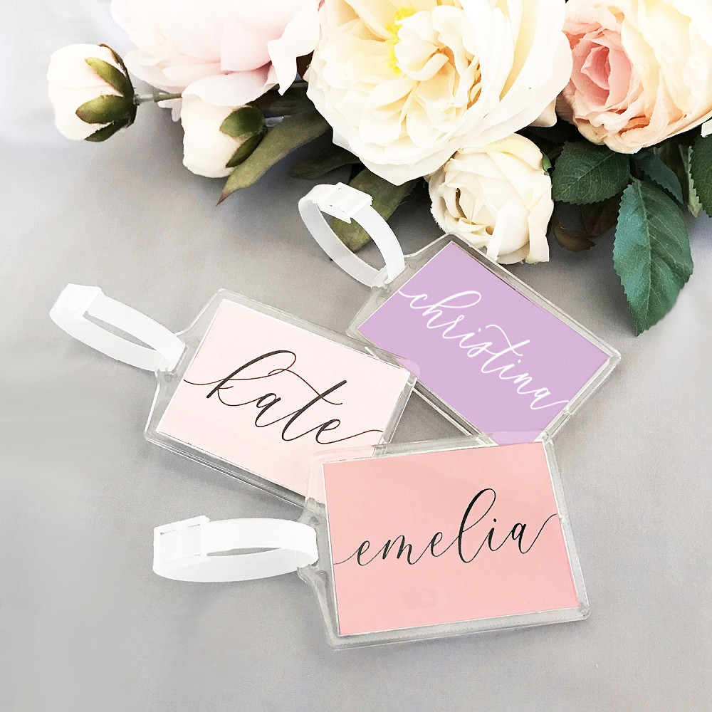 Luggage Tag Wedding Favors
 Personalized Bridal Shower Luggage Tag Favors