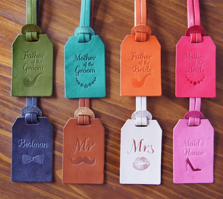 Luggage Tags Wedding Favors
 Personalized Wedding Favors Custom Leather Luggage Tags