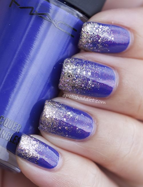 Mac Nail Designs
 MAC nails nail polish design pretty sparkles blue