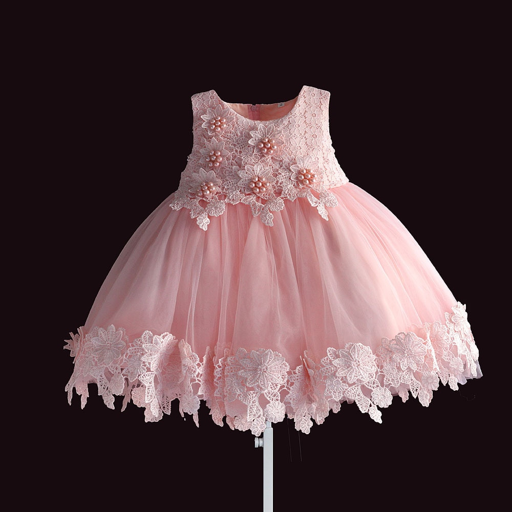 Macy'S Baby Girl Party Dresses
 new born baby girl dress pink lace baby wedding party ball