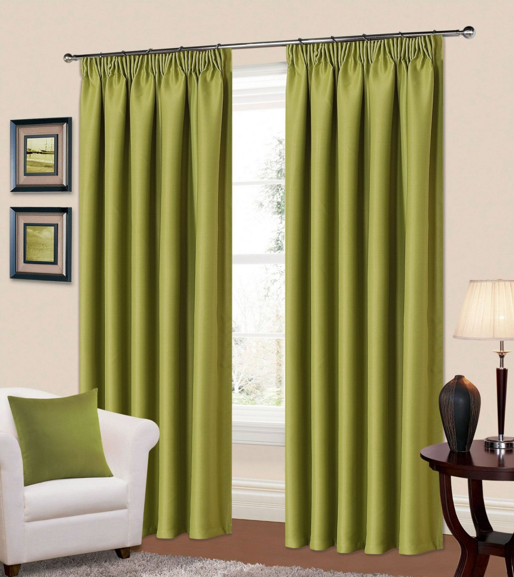 Macy'S Curtains For Living Room
 PLAIN GREEN COLOUR THERMAL BLACKOUT READYMADE BEDROOM