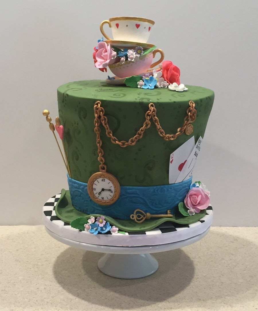 Mad Hatter Birthday Party
 Mad Hatter Tea Party Birthday Cake CakeCentral