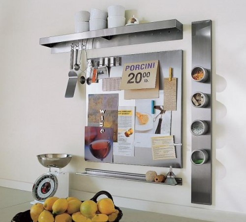 Magnetic Kitchen Organizer
 Using Wall Mount Magnetic Boards To Store And Show Small