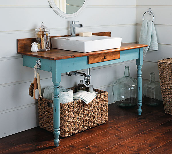 Making A Bathroom Vanity
 How to Build a Bathroom Vanity From an Old Dining Table