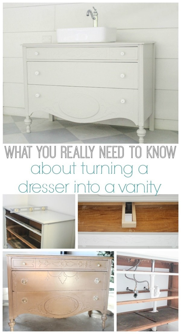 Making A Bathroom Vanity
 How to make a dresser into a bathroom vanity The nitty