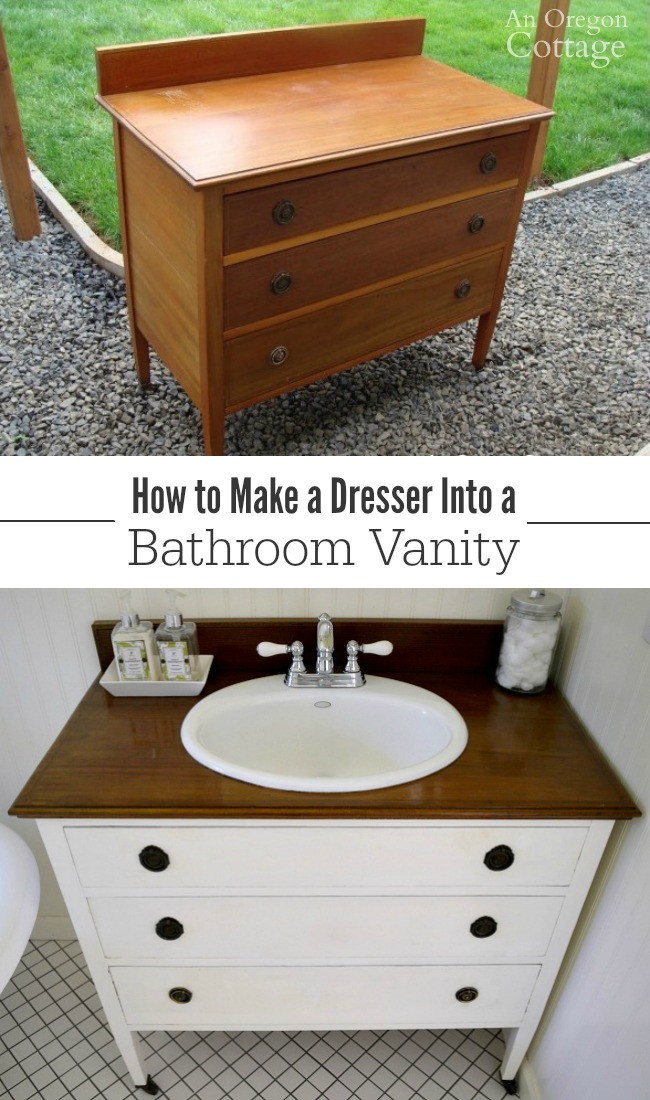 Making A Bathroom Vanity
 How To Make a Dresser Into a Vanity Tutorial