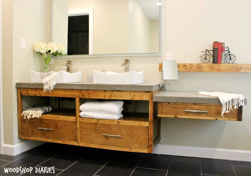 Making A Bathroom Vanity
 How to Build a DIY Modern Floating Vanity or TV Console