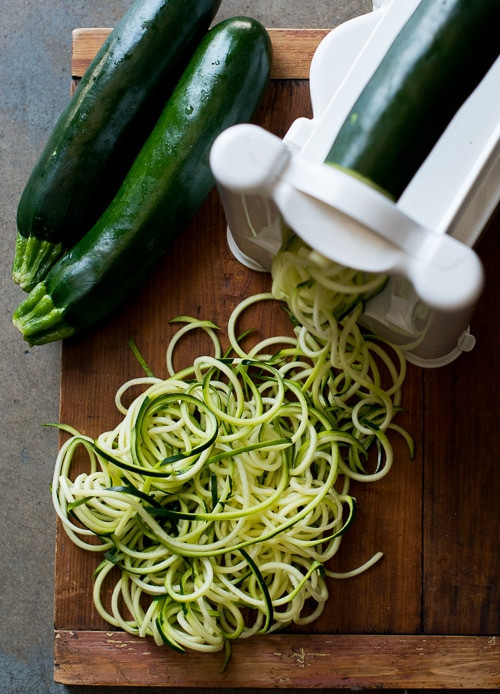 Making Vegetable Noodles
 Zucchini Noodles with Garlic Butter Parmesan