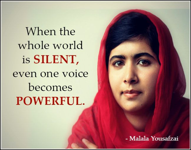 Malala Education Quote
 We Are Powerful