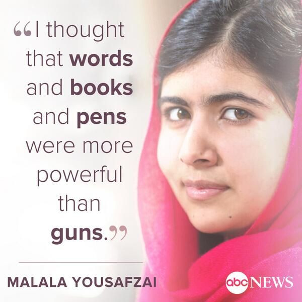 Malala Education Quote
 20 20 on