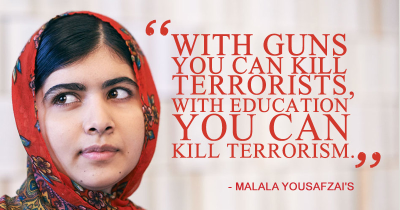 Malala Education Quote
 World Peace Day These Quotes by Malala Yousafzai Would be