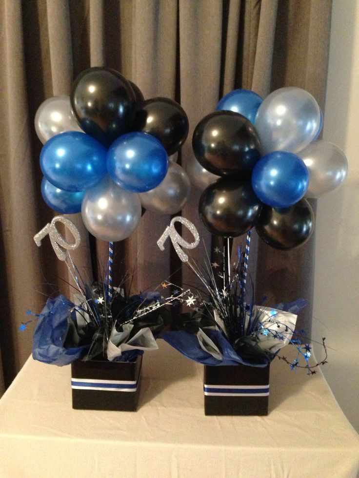 Male Graduation Party Ideas
 balloon topiary centerpieces for men Google Search