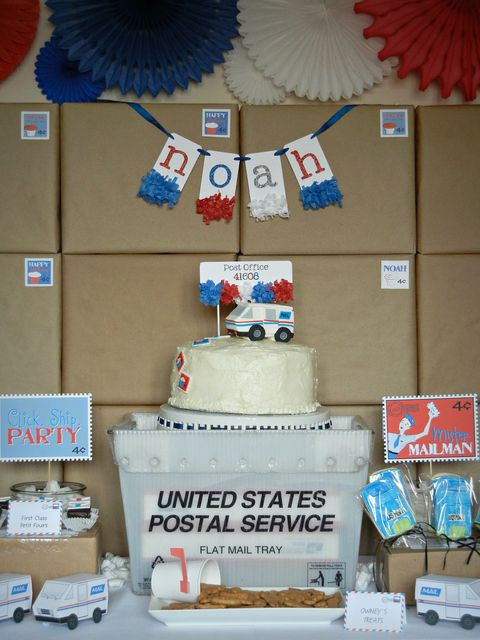 Male Retirement Party Ideas
 Loving this US Postal Service party