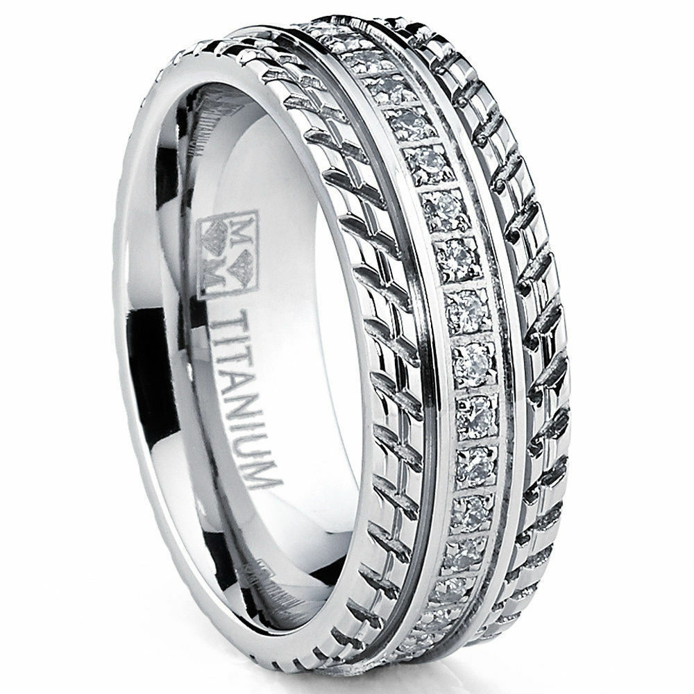 Male Wedding Ring
 MENS OR WOMENS eternity T TITANIUM LCS DIAMOND WEDDING