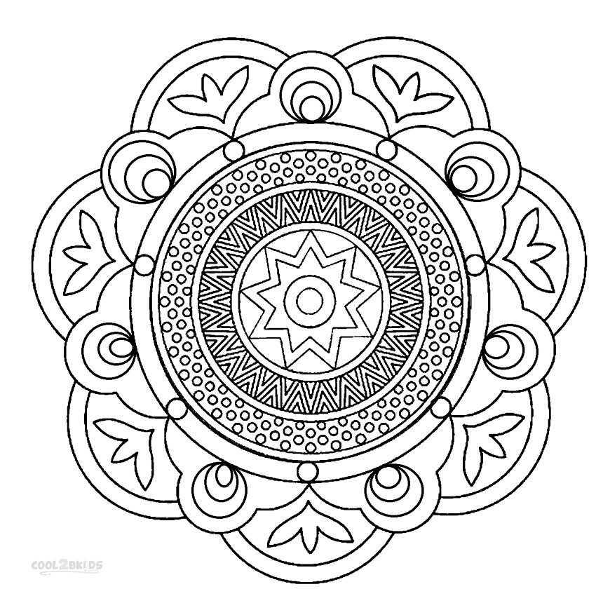 Mandala Coloring Pages For Kids
 Printable Mandala Coloring Pages For Kids