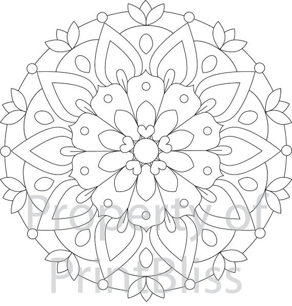 Mandala Coloring Pages Free Printable
 2 Flower Mandala printable coloring page